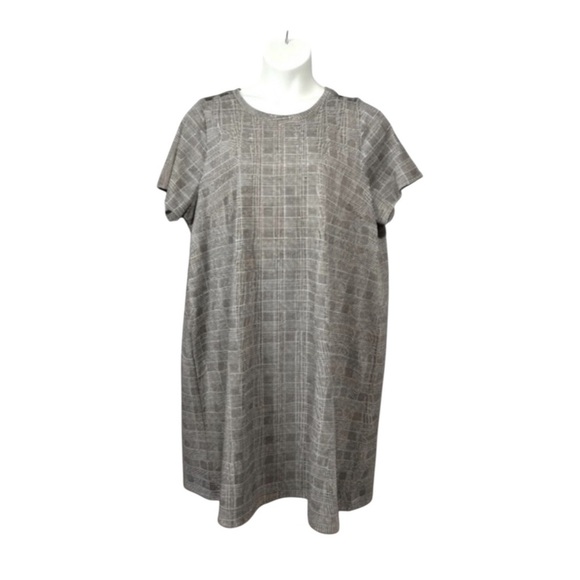 Reitmans, Plus Size Plaid Knee-Length Dress, 3X, Gray, Black - Picture 11 of 11